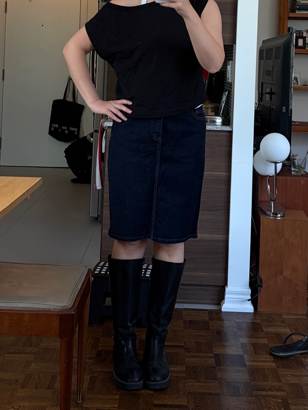 Knee-Length Ralph Lauren Denim Skirt